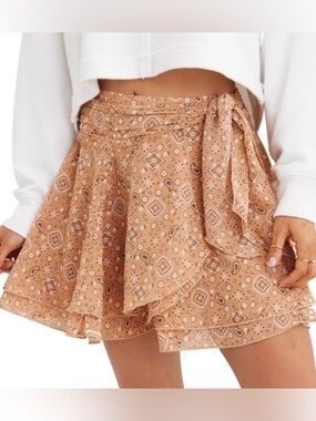 Aerie - Chiffon Wrap Mini Shirt